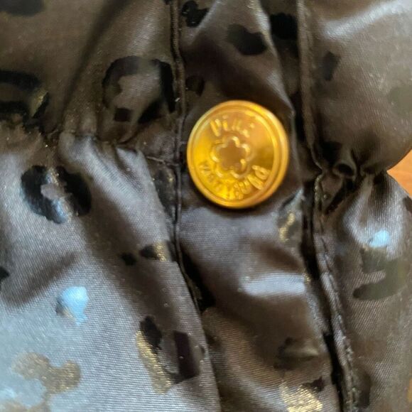 Pink Platinum Winter Puffer Coat Black Hooded Size 4 - Picture 3 of 14